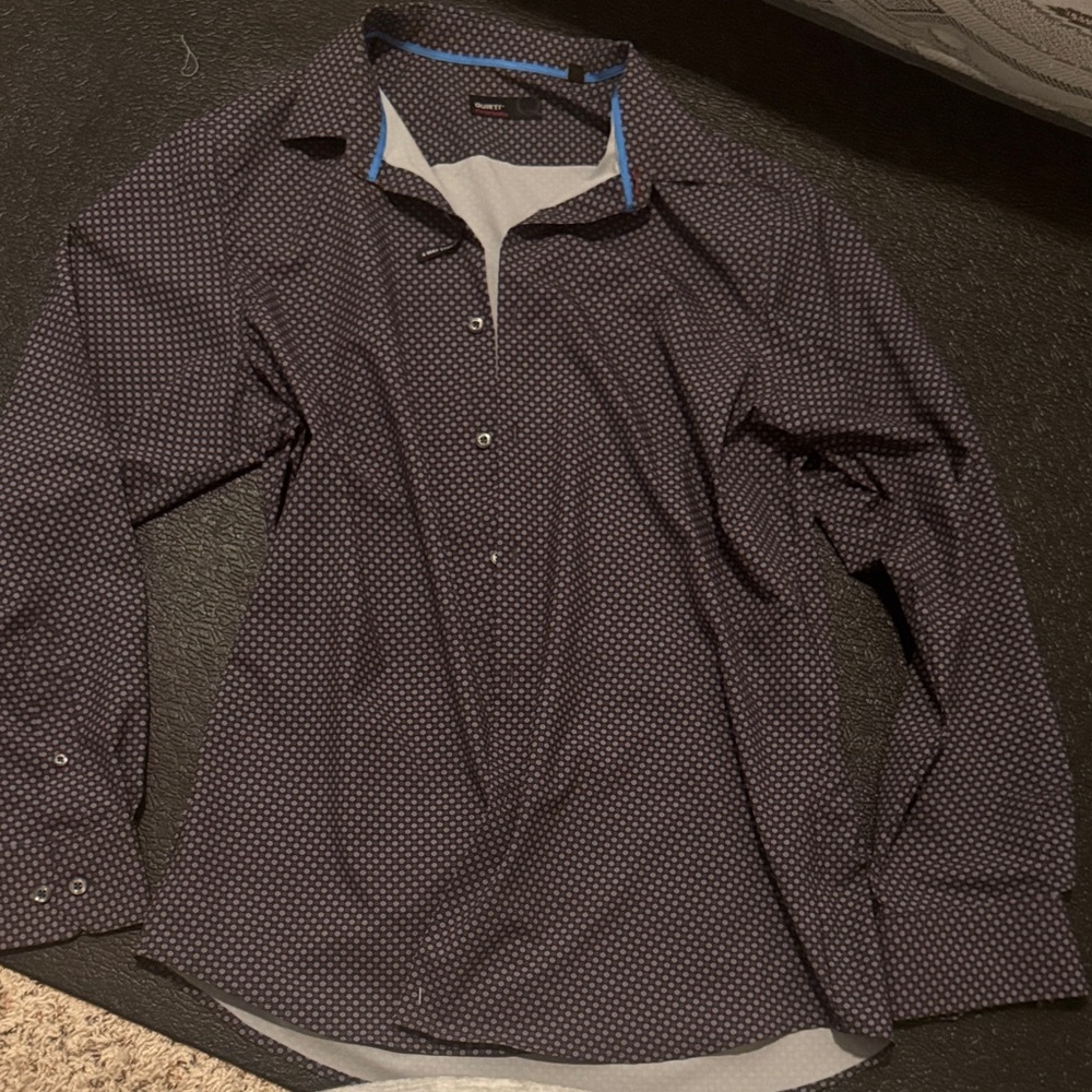 Elegant Black Patterned Men's Shirt